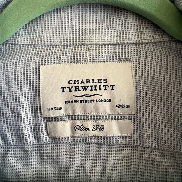 Charles Tyrwhitt Slim Fit Men’s Button Up Long Sleeve Dress Shirt Size 16.5/35” - Picture 3 of 8